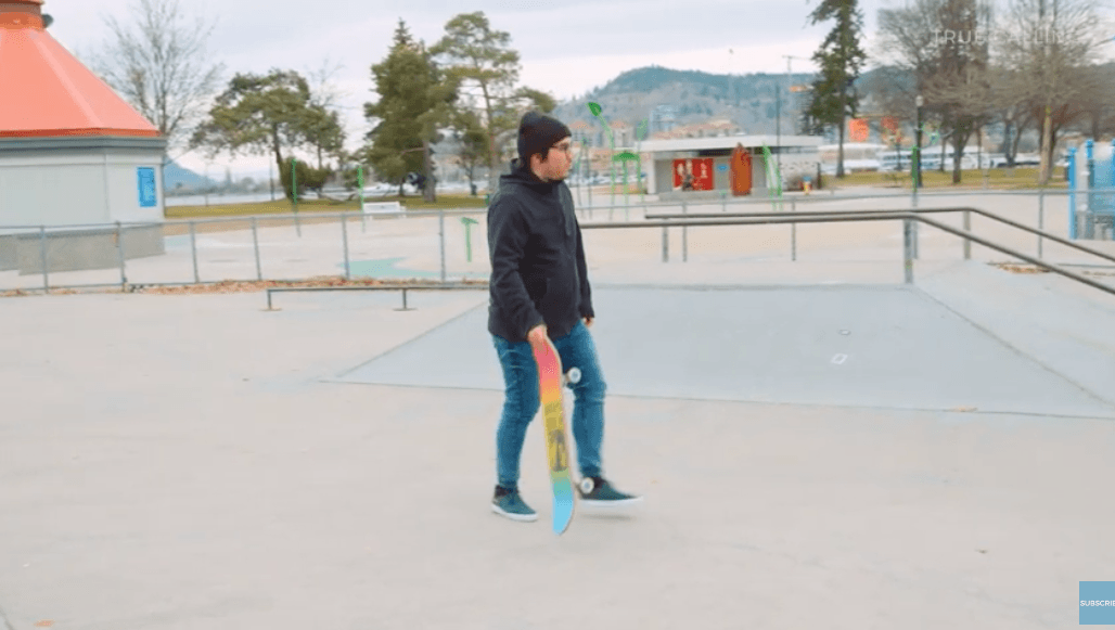 Man with a skateboard