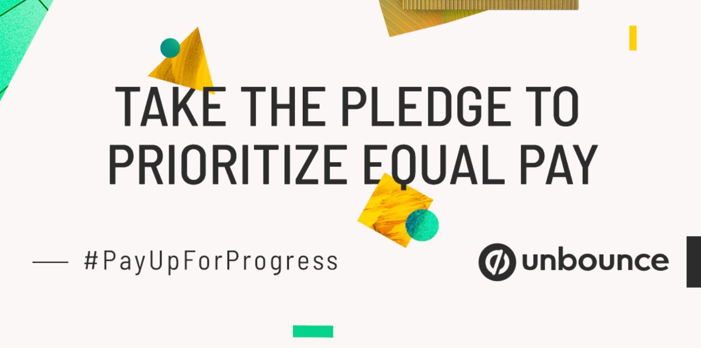 Unbounce #payupforprogress campaign image